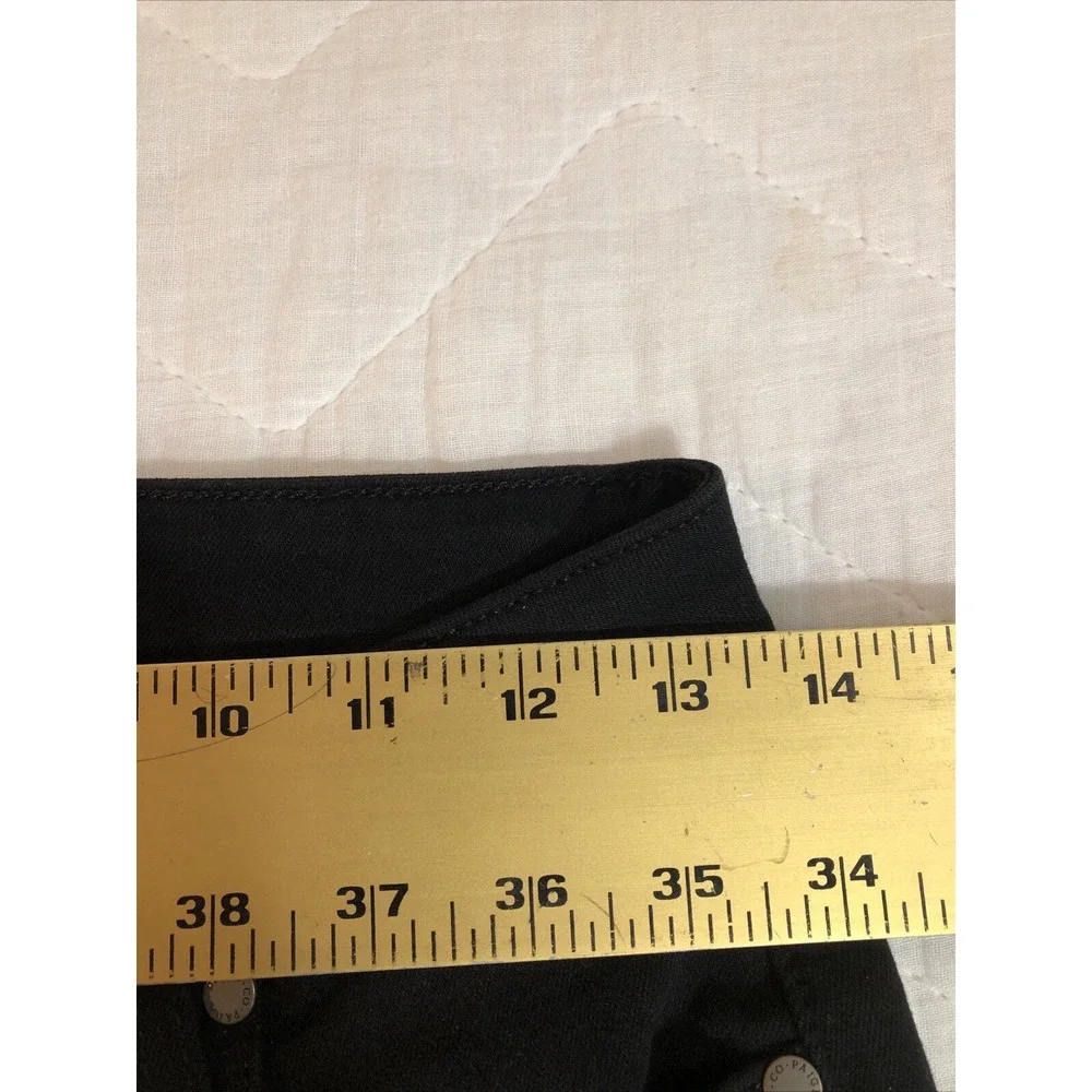 Paige Jeans Women's‎ Size 27 Black Denim Verdugo Ankle Distressed Mid Rise